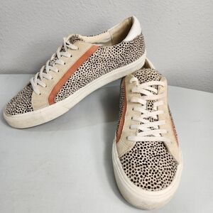 Madewell Sidewalk Low-Top Sneakers in Spotted Calf Hair-Size 10